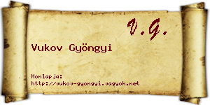Vukov Gyöngyi névjegykártya