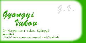 gyongyi vukov business card