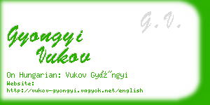 gyongyi vukov business card